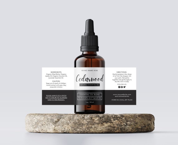 Essential Oil Labels Template - 1 Oz 2 Oz 4 Oz Bottle Label Template -  Dropper Bottle Label - Spray Label Template - Product Serum Label - Etsy