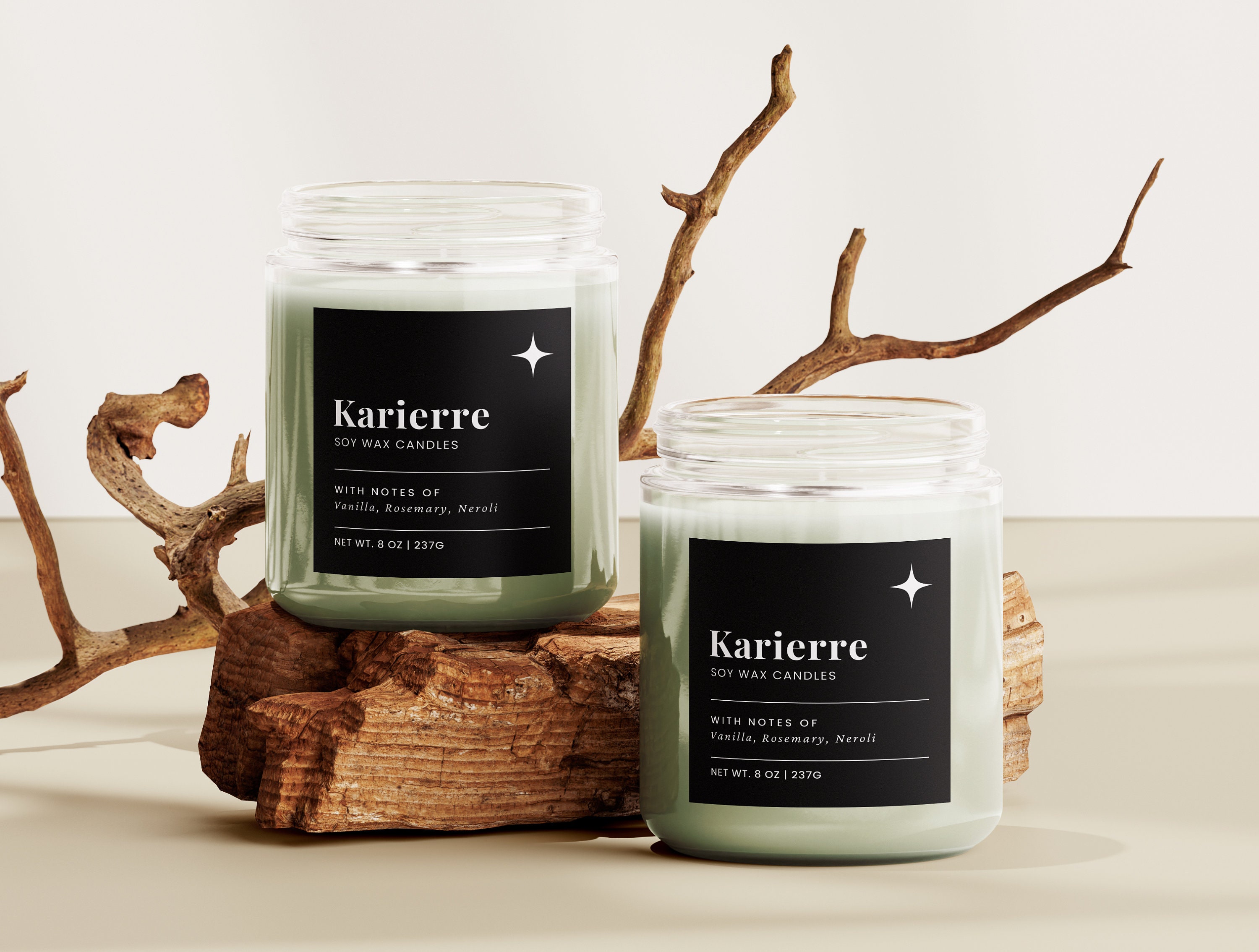 DIY Minimal Candle Label Template, Modern Candle Jar Label Canva ...