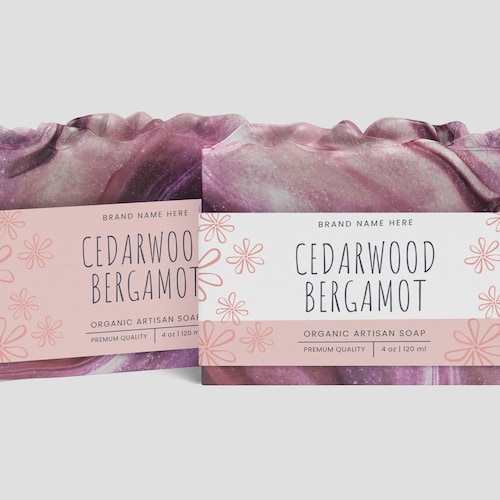 Soap Labels Template Canva Editable Soap Bar Labels Handmade Etsy