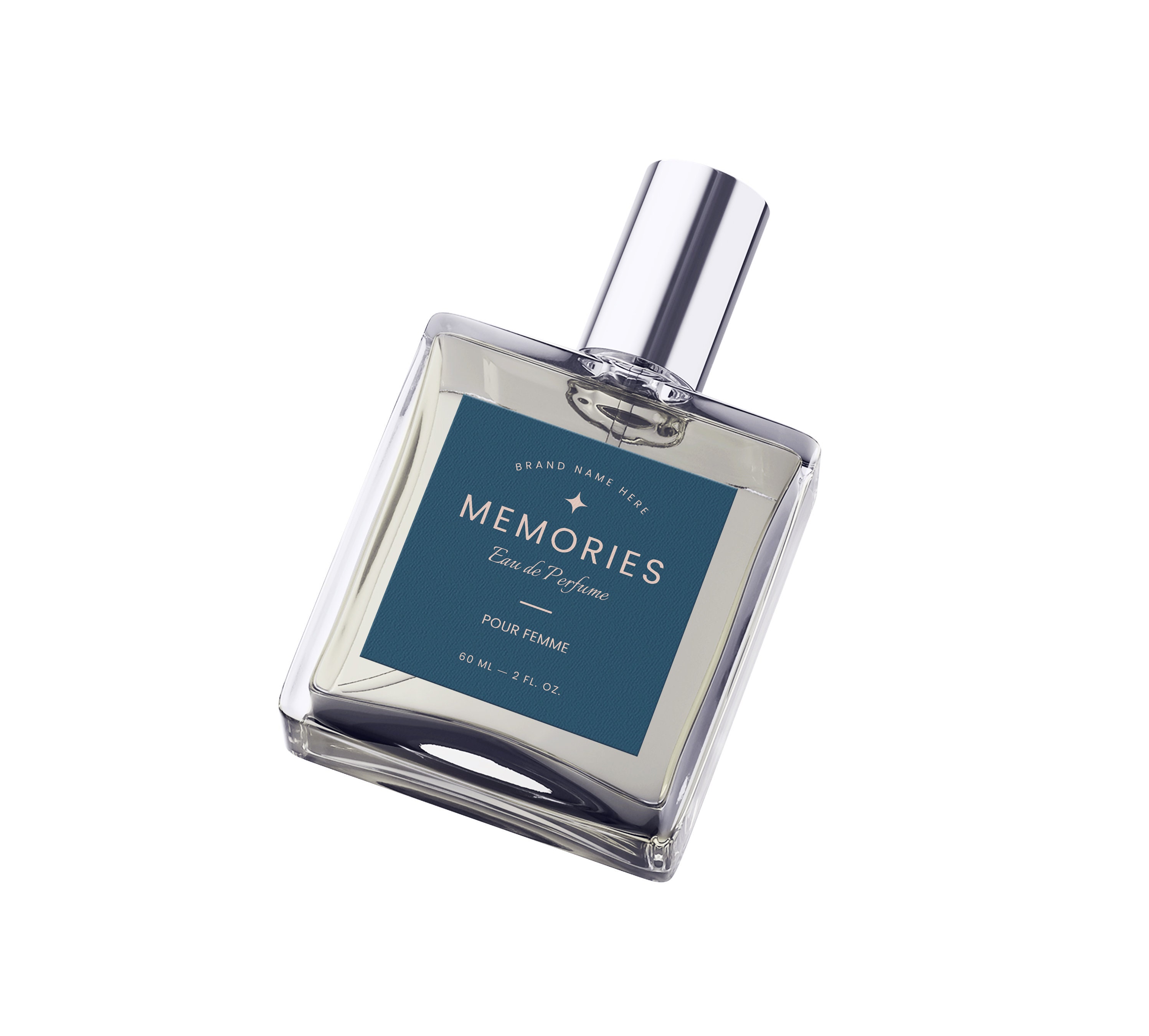 Perfume Bottle Label Template, Editable Perfume Labels, Canva Elegant