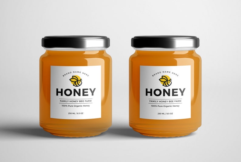 Honey Jar Labels Template Jam Jar Label Stickers Etsy