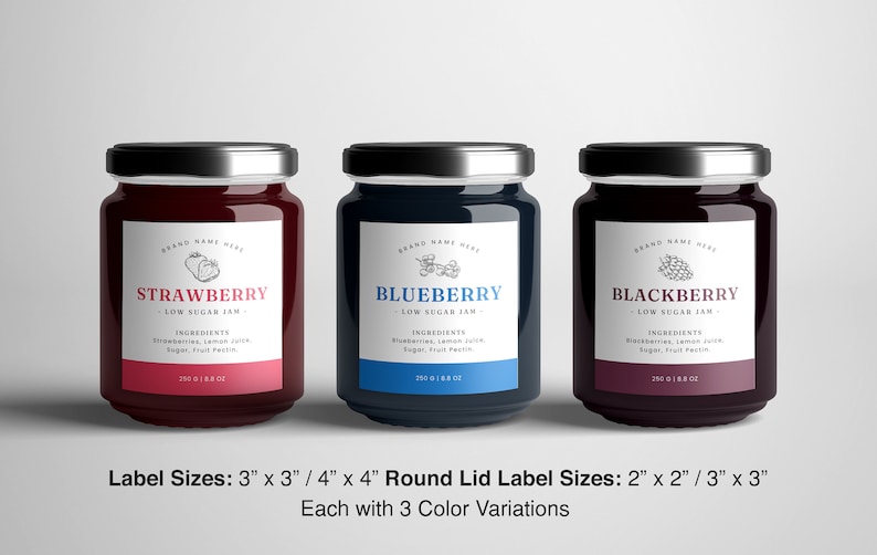 Canva Jam Jar Labels, Mason Jar Label Template, Canning Labels, Honey