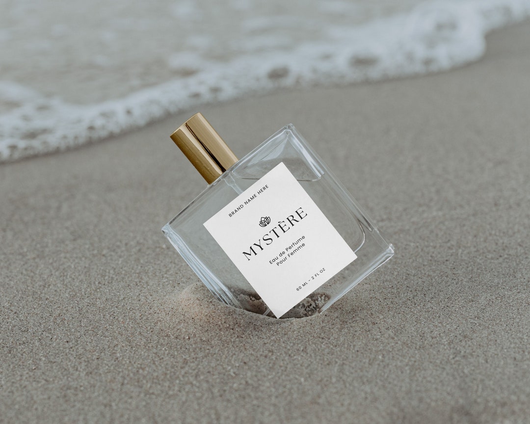 DIY Luxury Perfume Bottle Label Template Premium Design for Etsy