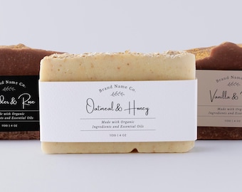 Handmade Soap Labels Template Canva, Soap Packaging, Soap Wrapper Template, Editable Soap Bar Label, Bar Soap Label, Soap Band Template