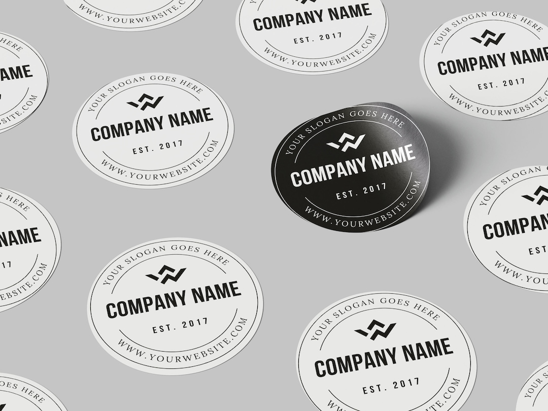 Custom Round Sticker Design Template, Personalized Stickers for