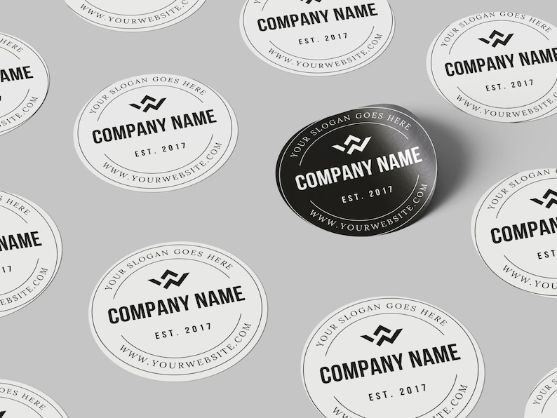 Custom Round Sticker Design Template, Personalized Stickers for ...