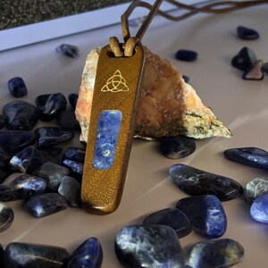 THE SODALITE Sodalite energy necklace with pendant made of image 5