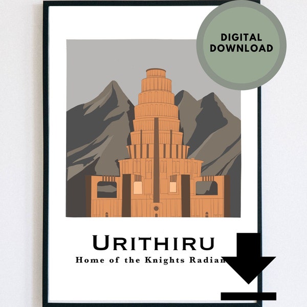 Urithiru | Knights Radiant | The Stormlight Archive | Brandon Sanderson | Fantasy Book | Travel posters