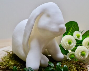 Lapin décoratif⎜en bioplastique ⎜ blanc ⎜13,5 cm