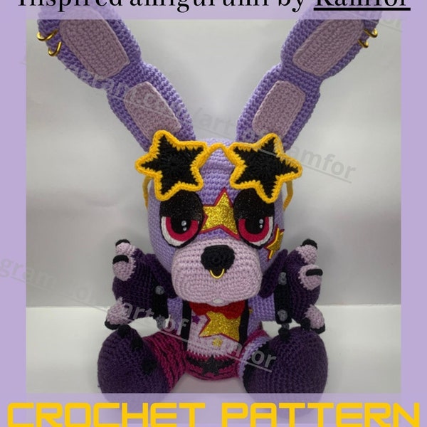 PDF CROCHET PATTERN Glamrock Bunny (fanon version)