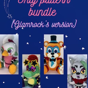 PDF CROCHET PATTERN Glamrock bundle