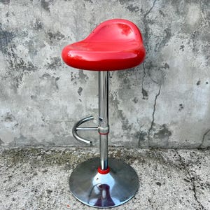 Vintage Space Age Chrome Stool – 1970s Retro Design