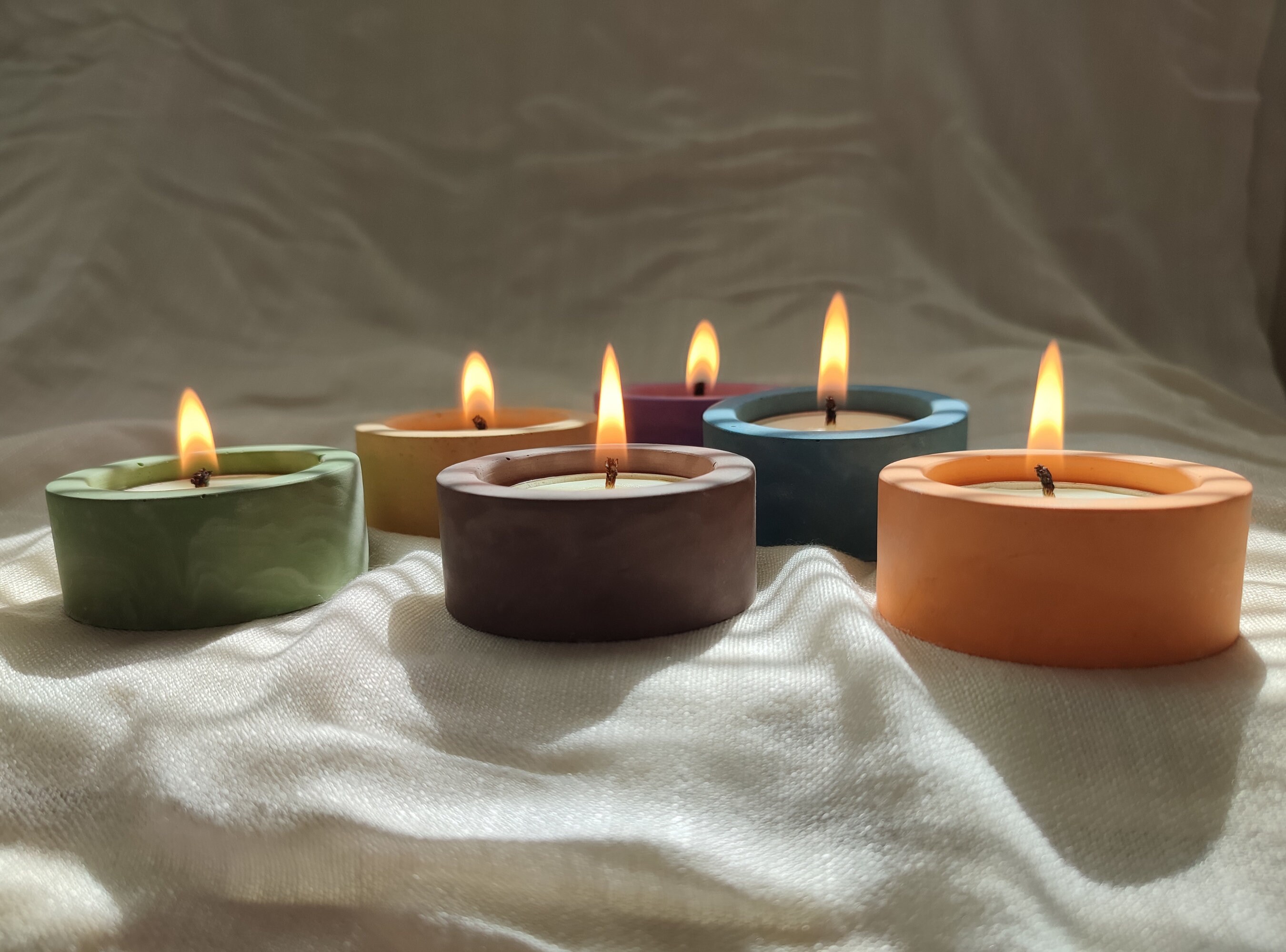 Mini Taper Candle Holder Concrete Etsy