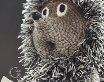 The Hedgehog in the Fog, crochet toy, gift, decor, handmade Soviet cartoon character.