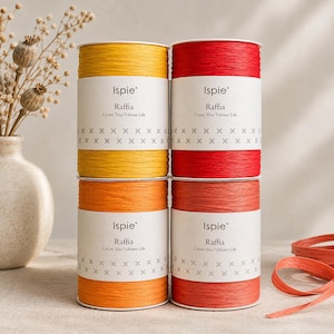 Ispie Viscose Raffia 250 meters. Lightweight Yarn for Crochet Bags, Hats & Summer Accessories