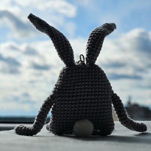Funny rabbit, small crochet toy, gift, keychain
