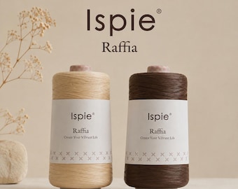 Raffia Espie 650 m Spools. Ispie Viscose Raffia: Khaki, oatmeal, chocolate.