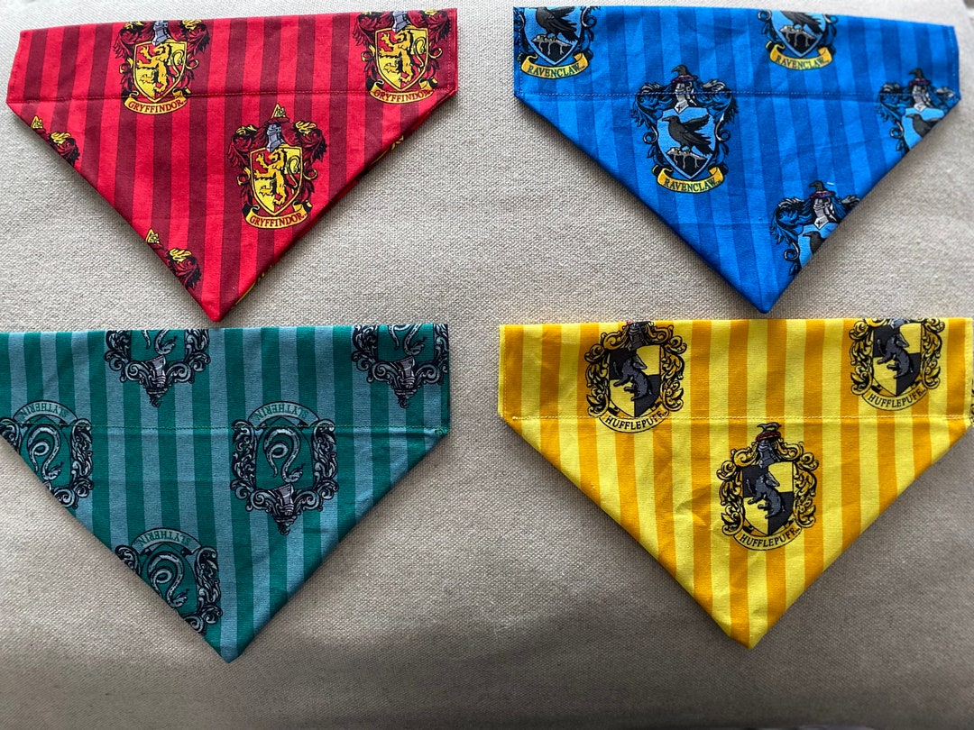 Harry Potter Houses Dog Bandanas, Harry Potter Bandanas Etsy UK
