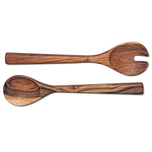Handmade Spoon Set, Serving Spoons, Handcrafted Acacia Wood Salad Tong Set, Wooden  Spoon, Serving Tong - Serving Utensils