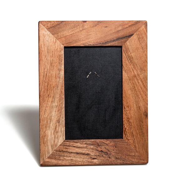 Handmade Wooden 5x7 Picture Frame, Handcrafted Picture Frame, Photo Frame w/ Wood Border, Classic Unique Gift