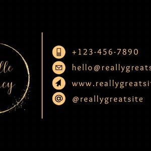 Personalized Business Card | Classy business card | Black business card | Personalized business card