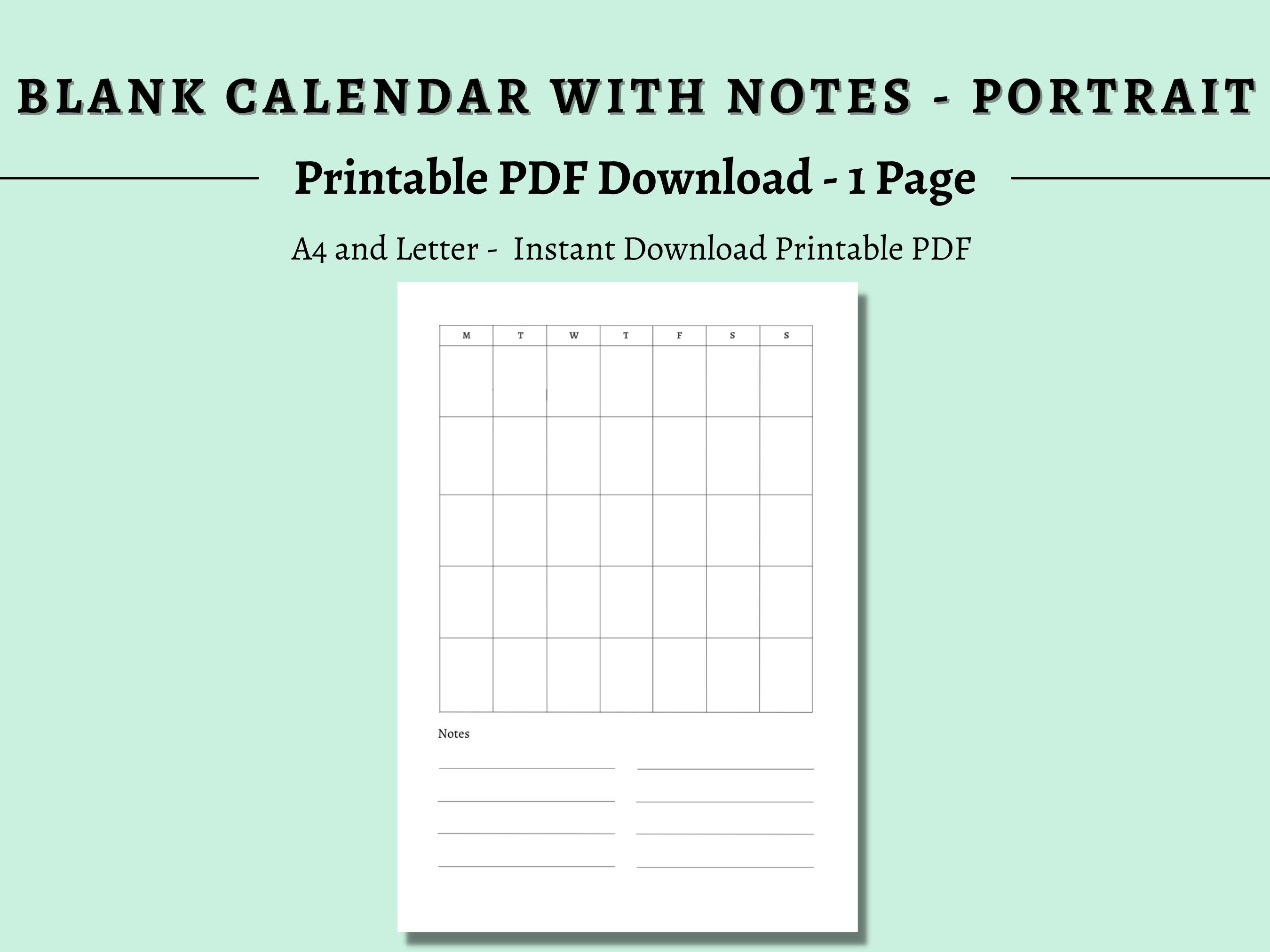 blank calendar printable blank calendar 2022 wall calendar etsy ireland
