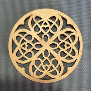 Base para copos com 4 corações Arquivo cortado a laser