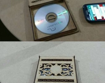 CD cover template cdr Laser cut  Vector file download