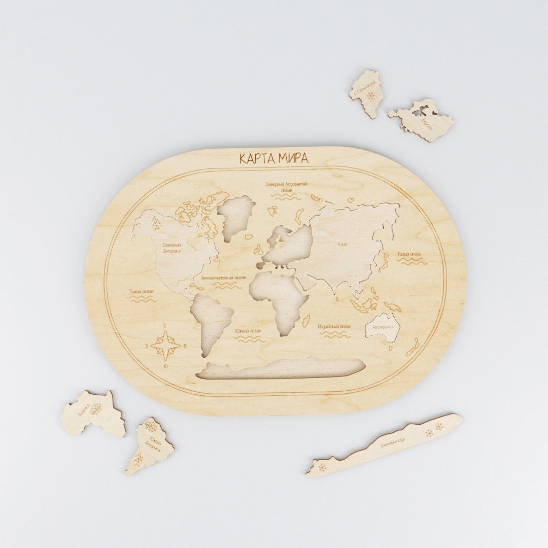 Laser Cut World Map - Etsy UK