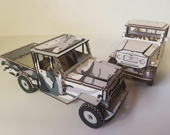 Laser Cut  Land Cruiser Plywood 3mm SVG, DXF And CDR File Download (3mm)