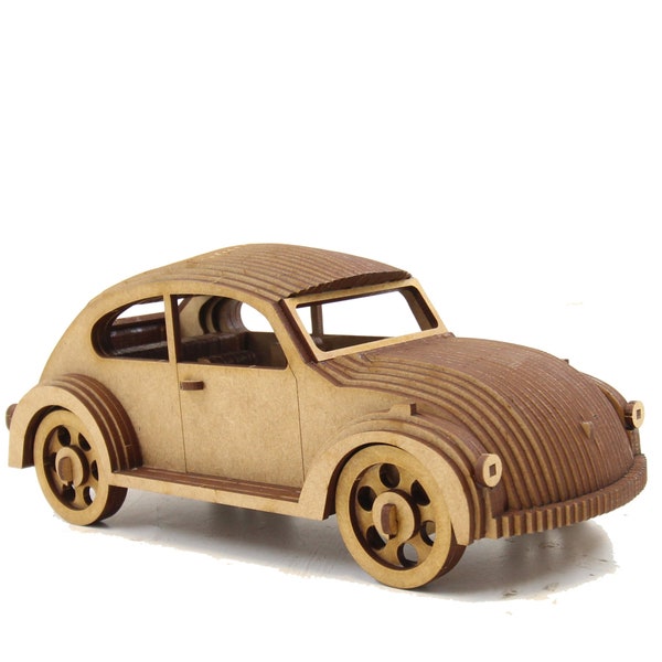 3d Wooden Model – Vw Beetle CDr and DXf file download