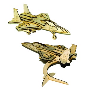 Kit modello di giocattoli Assemblaggio di giocattoli Modelli di aerei Militari Puzzle 3D in legno Versione 16