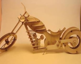 Motorcycle Laser Cut Files – Bayk Model, CDR, DXF & PDF, 3mm