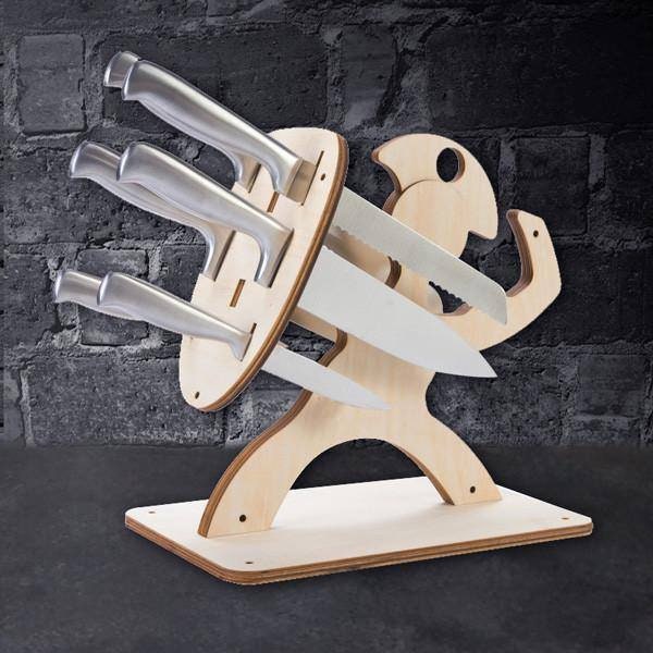 Spartans knife block/holder gift - WOLF, Laser Cut File Download, DXF and CDR File