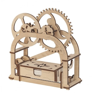 Mechanische Box Holzmodell Laser geschnitten cdr und dxf Datei download