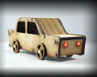 Car Model Laser Cut Files – FBRKN Design, CDR & DXF, 3mm