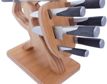 Laser Cut Spartan Warrior Knife Block Vector SVG, DXF and Cdr 3mm File Downlod
