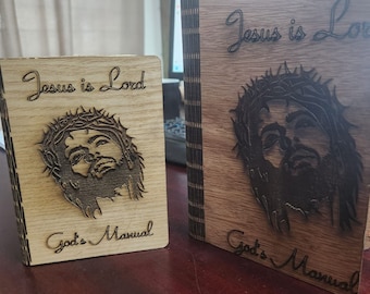 Wood bible cover - digital file - Wood engraving - Laser cut