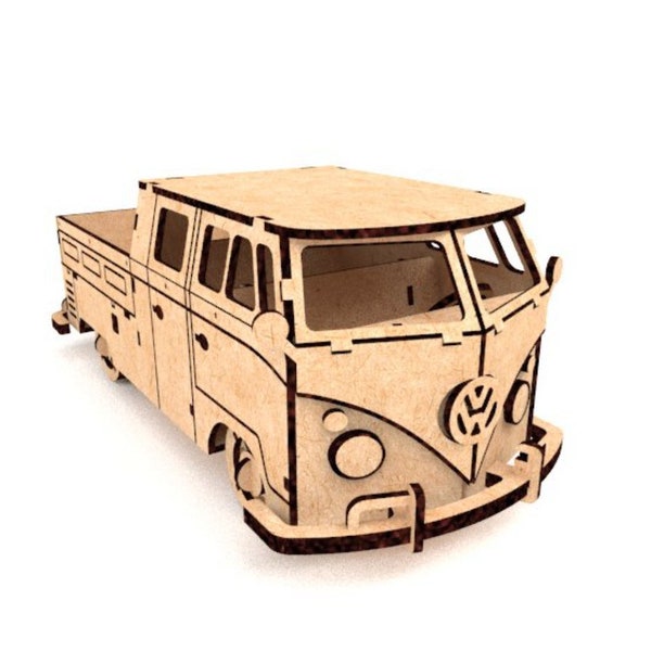 Volkswagen bus file cdr and dxf vector download for Laser cut