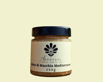 Wild Mediterrean Bush Honey - 100% Sardinian Raw Honey - Natural from a Blue Zone area