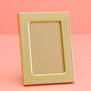 AntiqueSmall  Metal Picture Frame | Vintage Rectangular photo frame | Tin Frame Golden and Gray | Metal Photo Frame