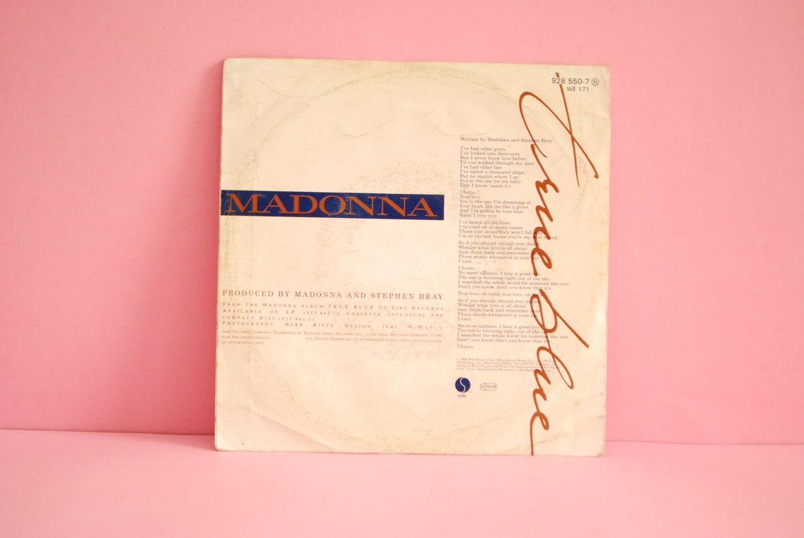 Madonna – True Blue (Remix/Edit) | Vintage 7" Record Vinyl | Eighties Classic | Retro Covers |, foto 2 di 4