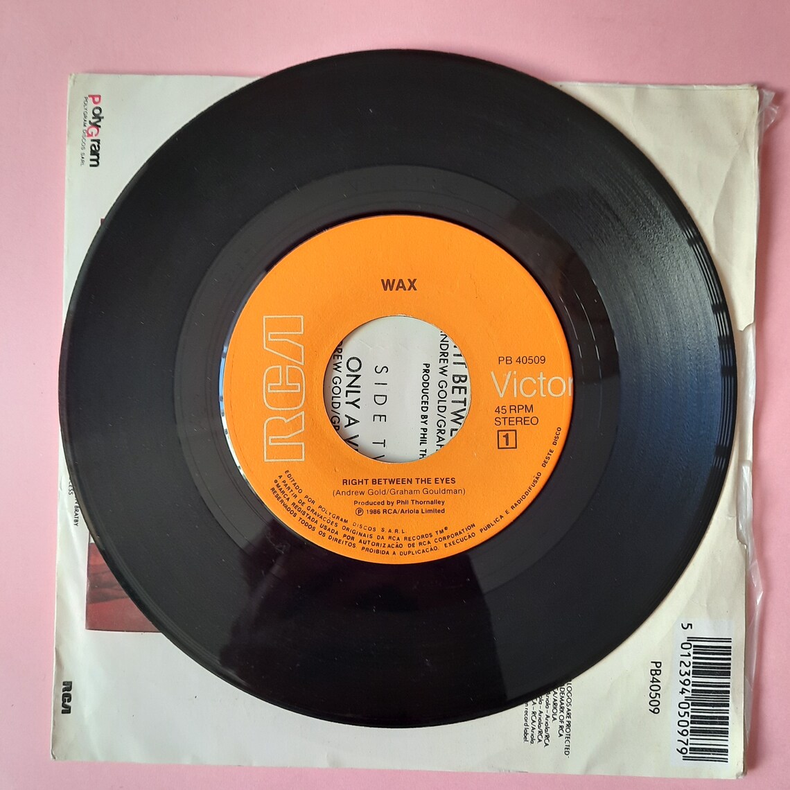 Wax – Right Between The Eyes 1986 | Vintage  7" Record Vinyl  | Eighties Classic | Retro Covers | RCA – PB40509, foto 4 di 4