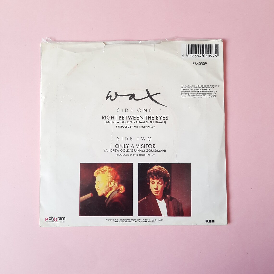 Wax – Right Between The Eyes 1986 | Vintage  7" Record Vinyl  | Eighties Classic | Retro Covers | RCA – PB40509, foto 2 di 4