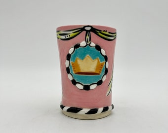 Regal pencil cup, brush cup, small vase or drinking cup - you choose, just remember it's regal!