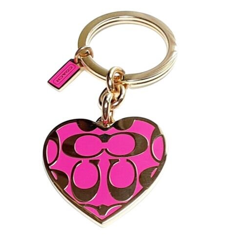 Authentic Brand New Coach Key Chain Pink Heart 