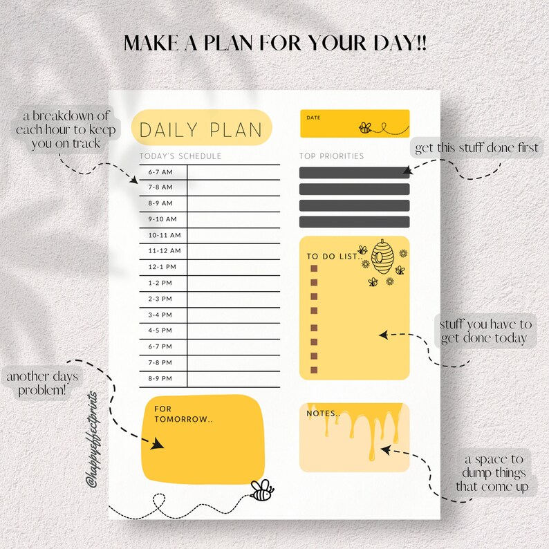 Printable Daily Planner Goodnotes Day Planner 2023 Daily Planner Daily