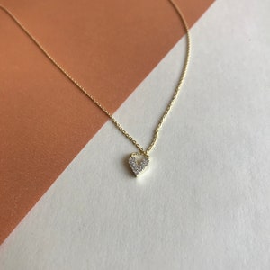 14K Gold Plated Enamel Heart Necklace image 2
