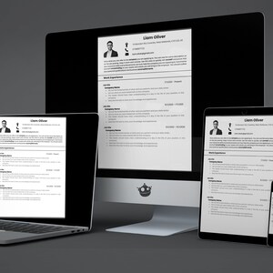 Resume Template with Photo, Professional Resume Template for Word , Clean CV Template with Picture, Business CV