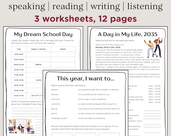 ESL Teenager Arbeitsblatt B1 Sprechen Lesen Schreiben Hören Debattieren - EFL Ressourcen (Digitaler Download)